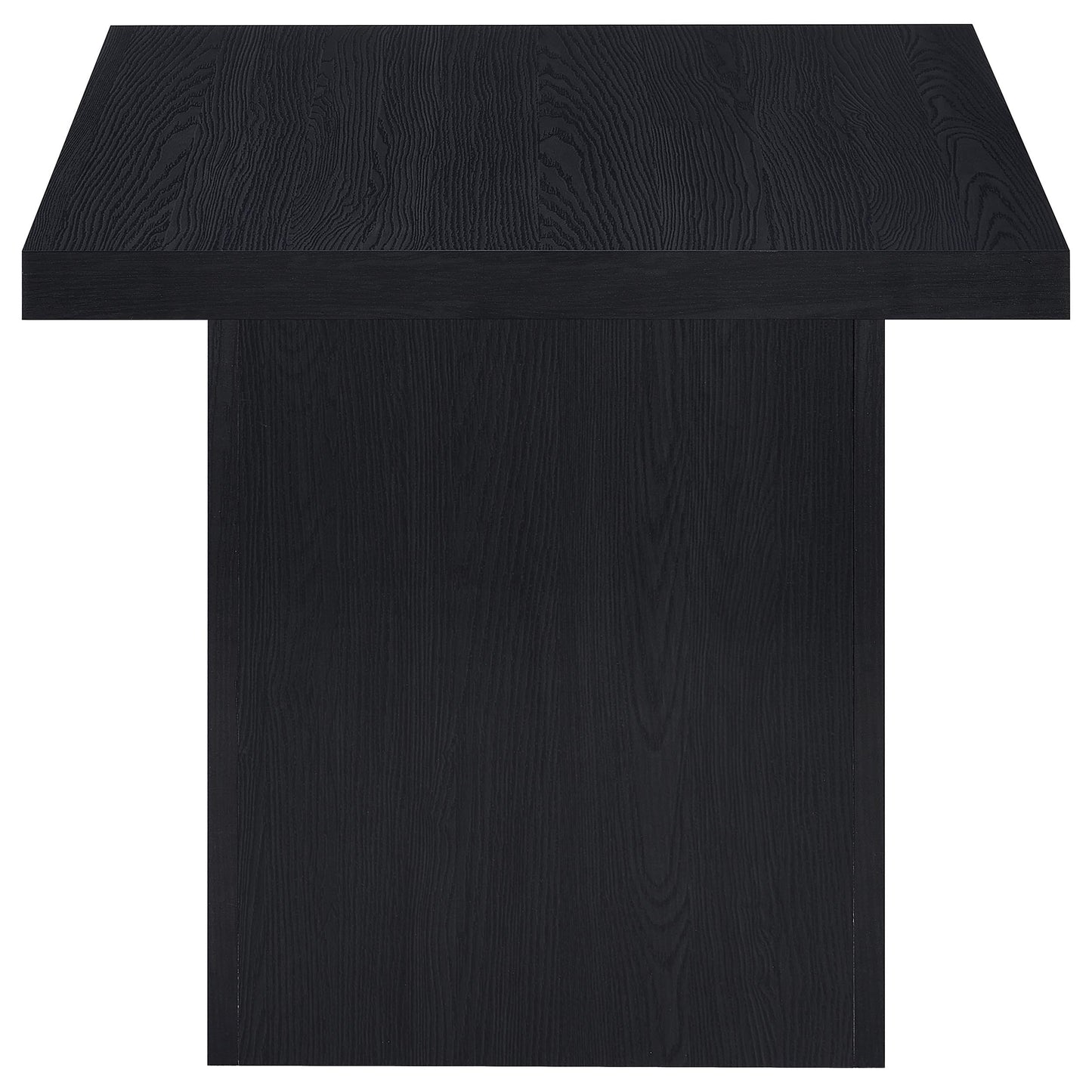 zayan square engineered laminate end side table black