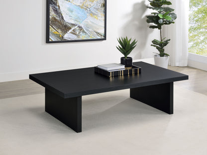 Zayan Rectangular Engineered Laminate Coffee Table Black