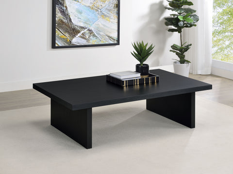 Zayan Rectangular Engineered Laminate Coffee Table Black