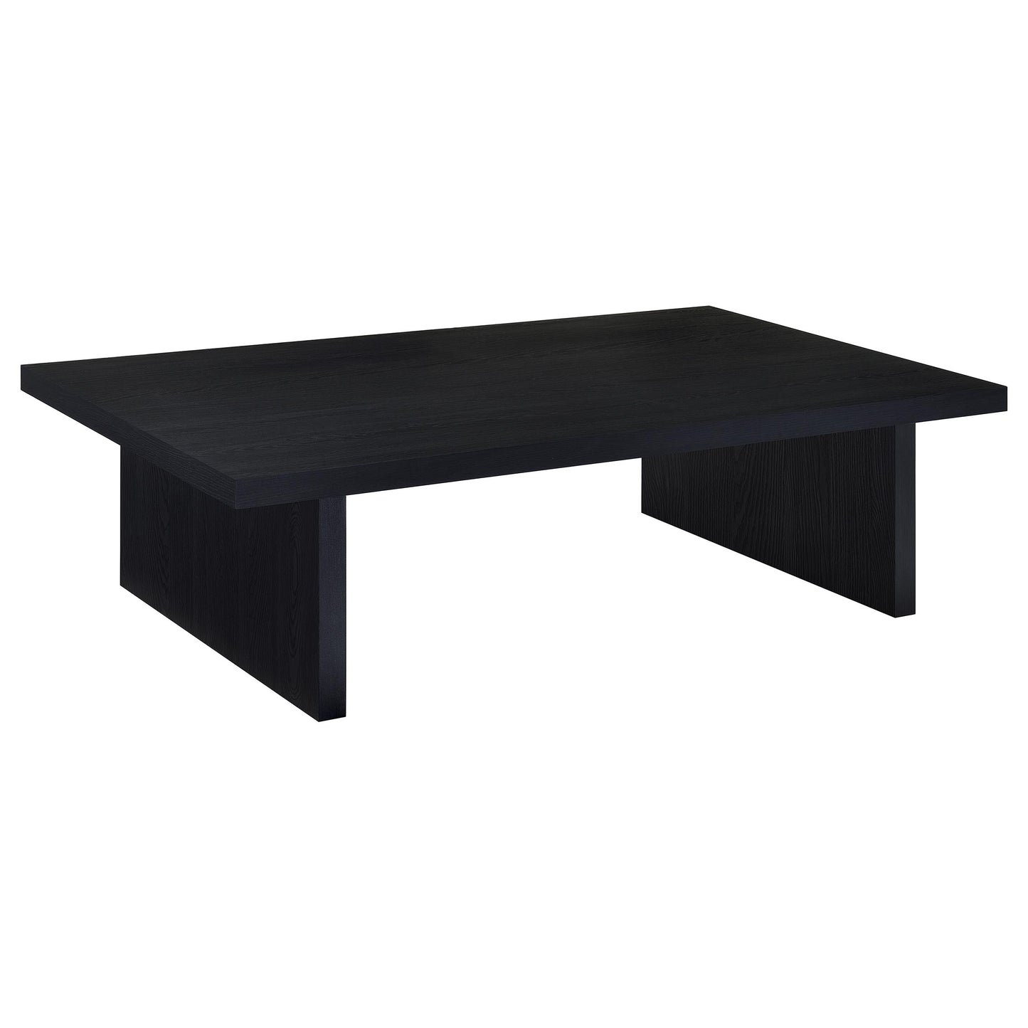 zayan rectangular engineered laminate coffee table black