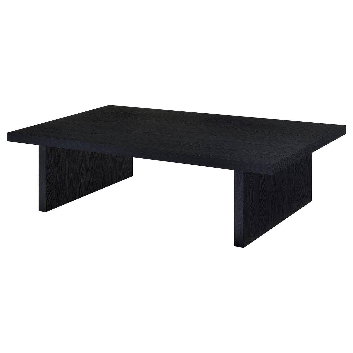 zayan rectangular engineered laminate coffee table black