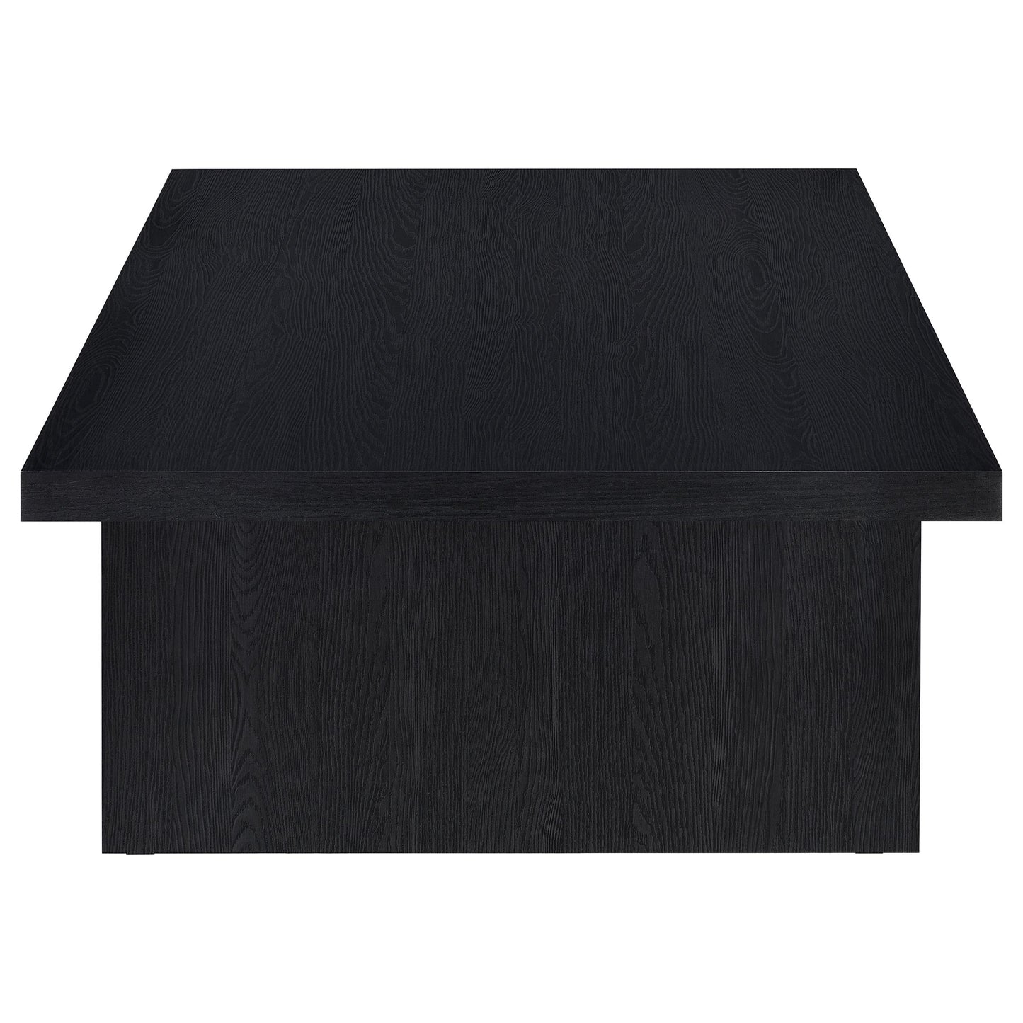 zayan rectangular engineered laminate coffee table black