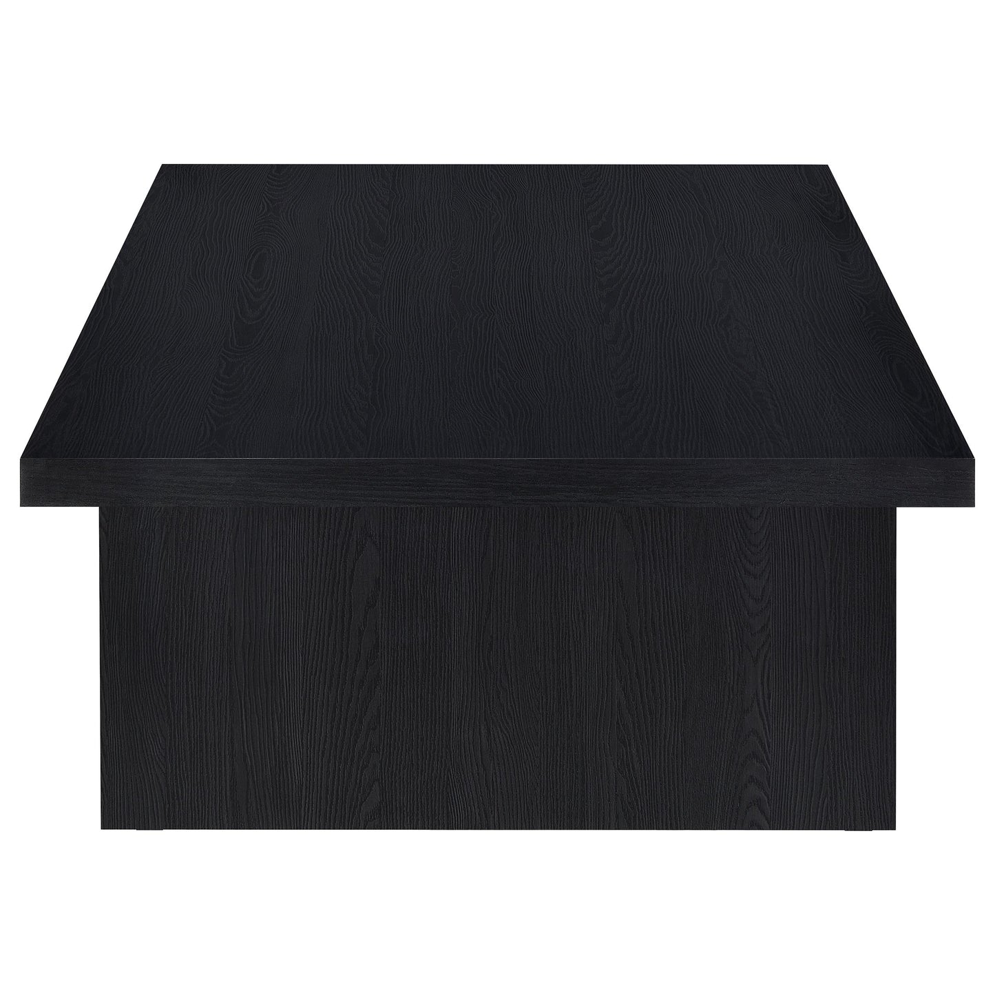 zayan rectangular engineered laminate coffee table black