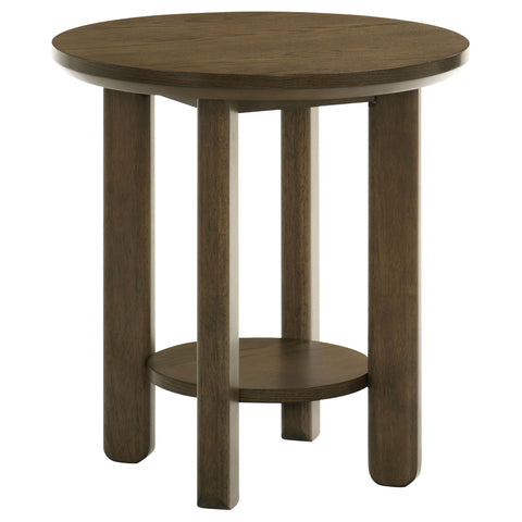 Loomis 3-piece Round Wood Coffee Table Set Brown