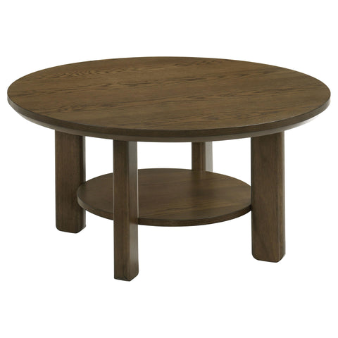 Loomis 3-piece Round Wood Coffee Table Set Brown