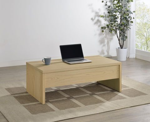 Lawson Engineered Wood Lift Top Coffee Table Light Oak