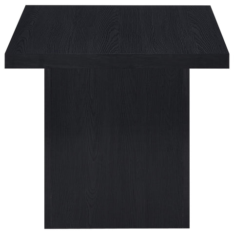Rocco 2-piece Square Cocktail Coffee End Table Set Black