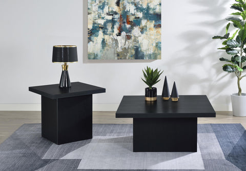 Rocco Square Engineered Wood Cocktail Coffee Table Black