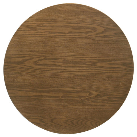 Goodson Round Wood Pedestal Side End Table Dark Brown