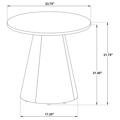Goodson Round Wood Pedestal Side End Table Dark Brown