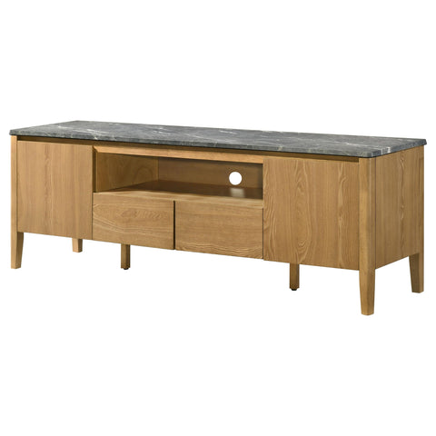 Delgado 63-inch 2-Door SmartTop TV Stand Grey and Natural