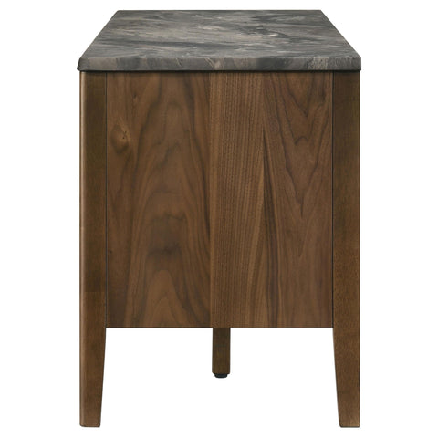 Delgado 63-inch 2-Door SmartTop TV Stand Smokey Grey and Brown