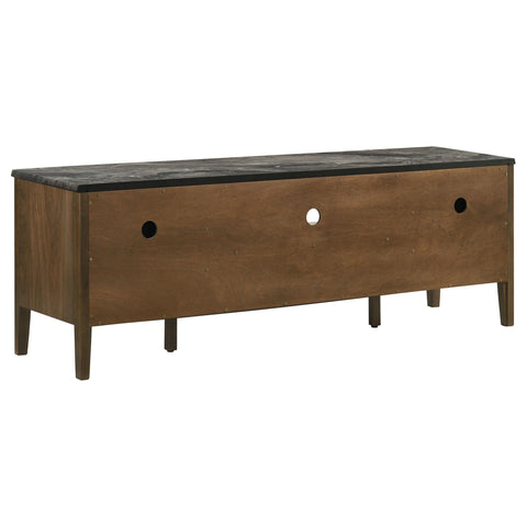 Delgado 63-inch 2-Door SmartTop TV Stand Smokey Grey and Brown