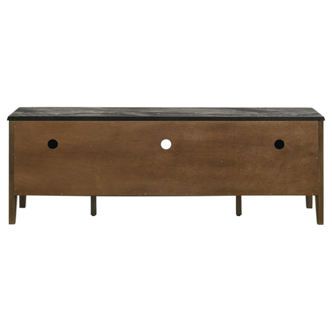 Delgado 63-inch 2-Door SmartTop TV Stand Smokey Grey and Brown