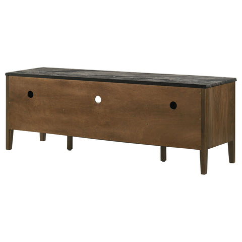 Delgado 63-inch 2-Door SmartTop TV Stand Smokey Grey and Brown