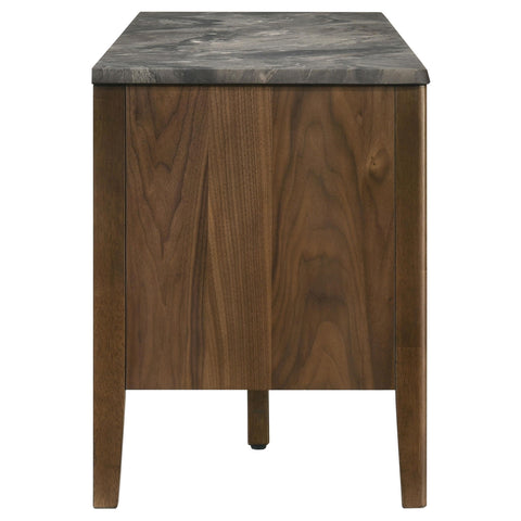 Delgado 63-inch 2-Door SmartTop TV Stand Smokey Grey and Brown