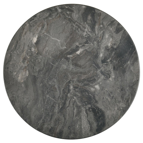 Delgado Round SmartTop End Side Table Smokey Grey and Dark Brown