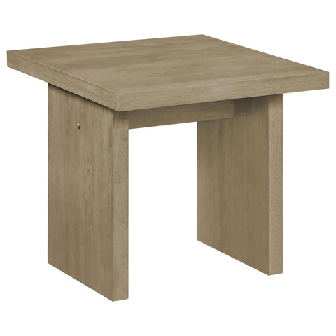 Hogan Square Occasional Side End Table Natural Oak