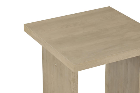 Hogan Square Occasional Side End Table Natural Oak