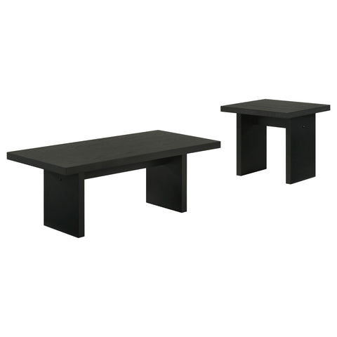 Hogan 2-piece Coffee and End Table Set Black