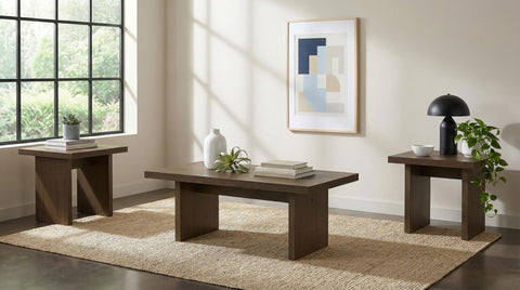Hogan Square Occasional Side End Table Walnut