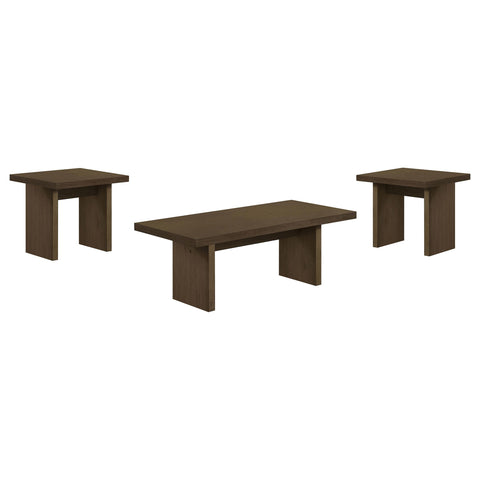 Hogan 3-piece Coffee and End Table Set Walnut