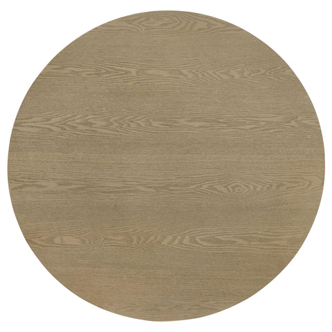 Dobrev 2-piece Round Fluted Coffee and End Table Set Natural Oak