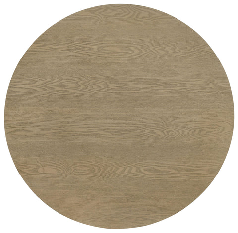 Dobrev Round Fluted Occasional Cocktail Coffee Table Natural Oak