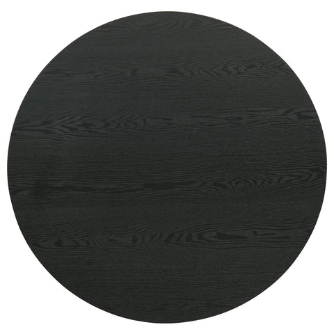 Dobrev Round Fluted Occasional Cocktail Coffee Table Black