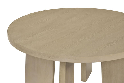 Harkes Contemporary Round Coffee Table in Natural Oak