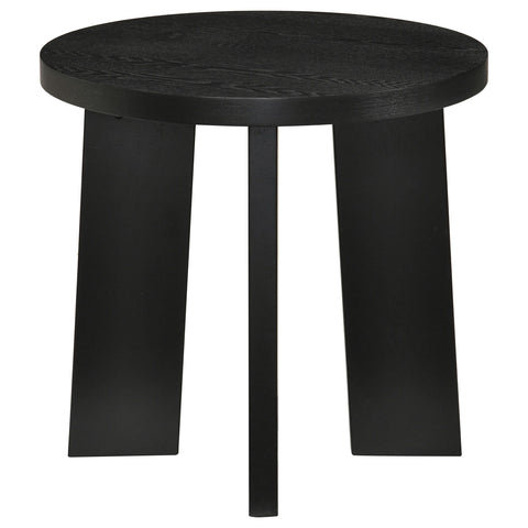 Harkes Contemporary Round End Table in Black