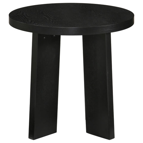 Harkes Contemporary Round End Table in Black