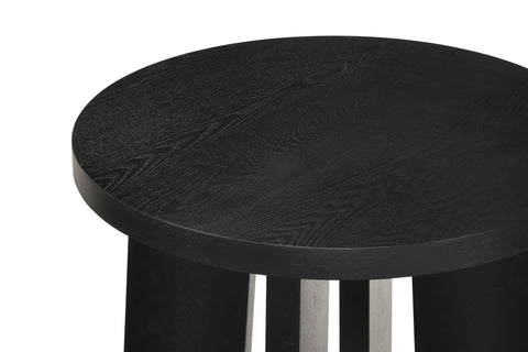 Harkes Contemporary Round End Table in Black