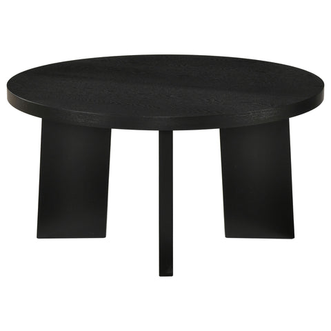 Harkes Contemporary Round Coffee Table in Black