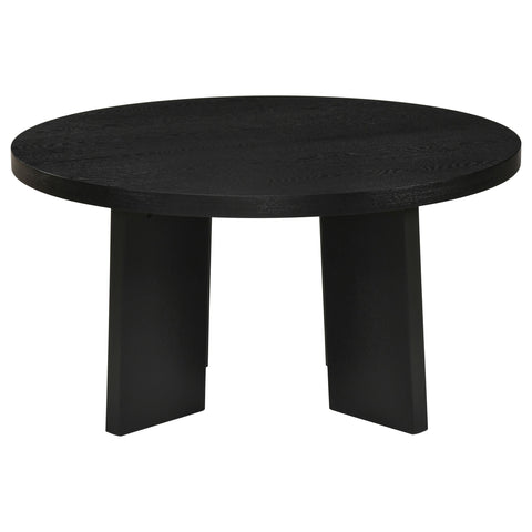 Harkes Contemporary Round Coffee Table in Black