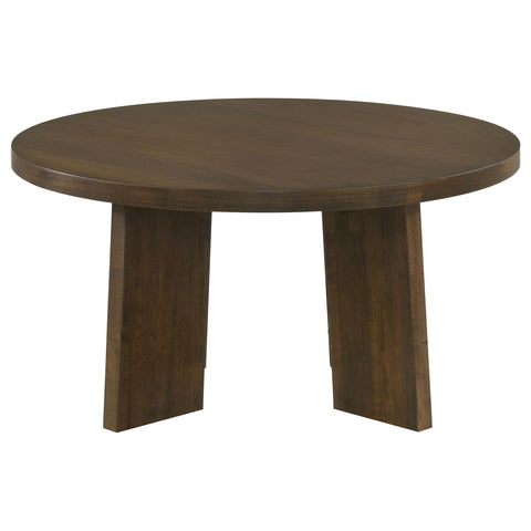 Harkes Contemporary Round Coffee Table in Dark Walnut