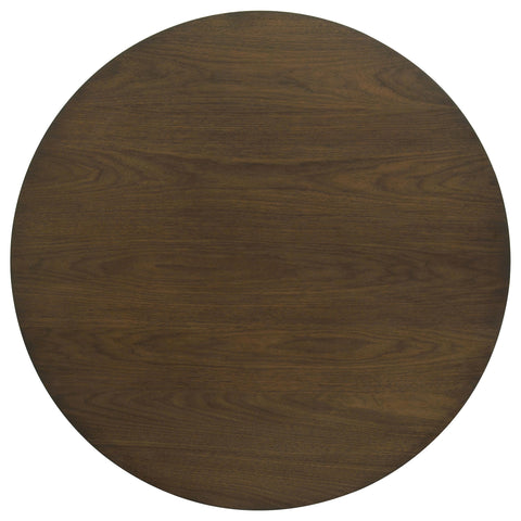 Harkes Contemporary Round Coffee Table in Dark Walnut