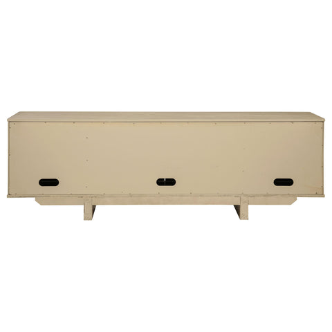 Rocori 79-inch 4-door Cane TV Stand Media Console Beige Oak