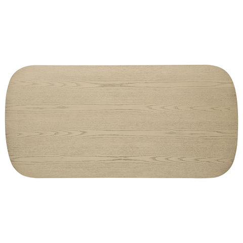 Rocori 2-piece Coastal Coffee and End Table Set Beige Oak