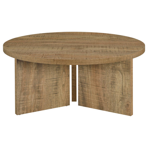 Fabre 2-Piece Round Coffee and End Table Set Mango