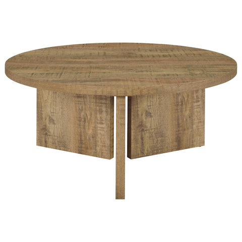 Fabre Round Panel Base Coffee Table Mango