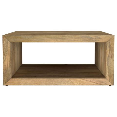 Moore Square Solid Mango Wood Coffee Table Natural
