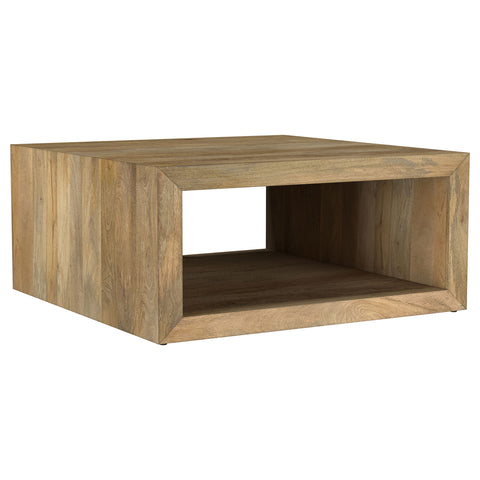 Moore Square Solid Mango Wood Coffee Table Natural