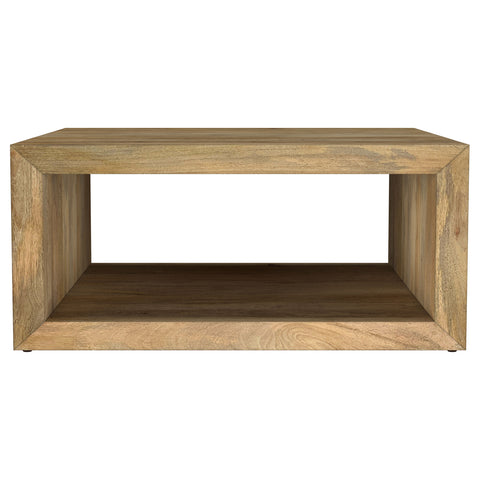 Moore Square Solid Mango Wood Coffee Table Natural