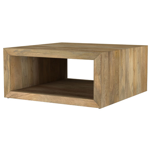 Moore Square Solid Mango Wood Coffee Table Natural
