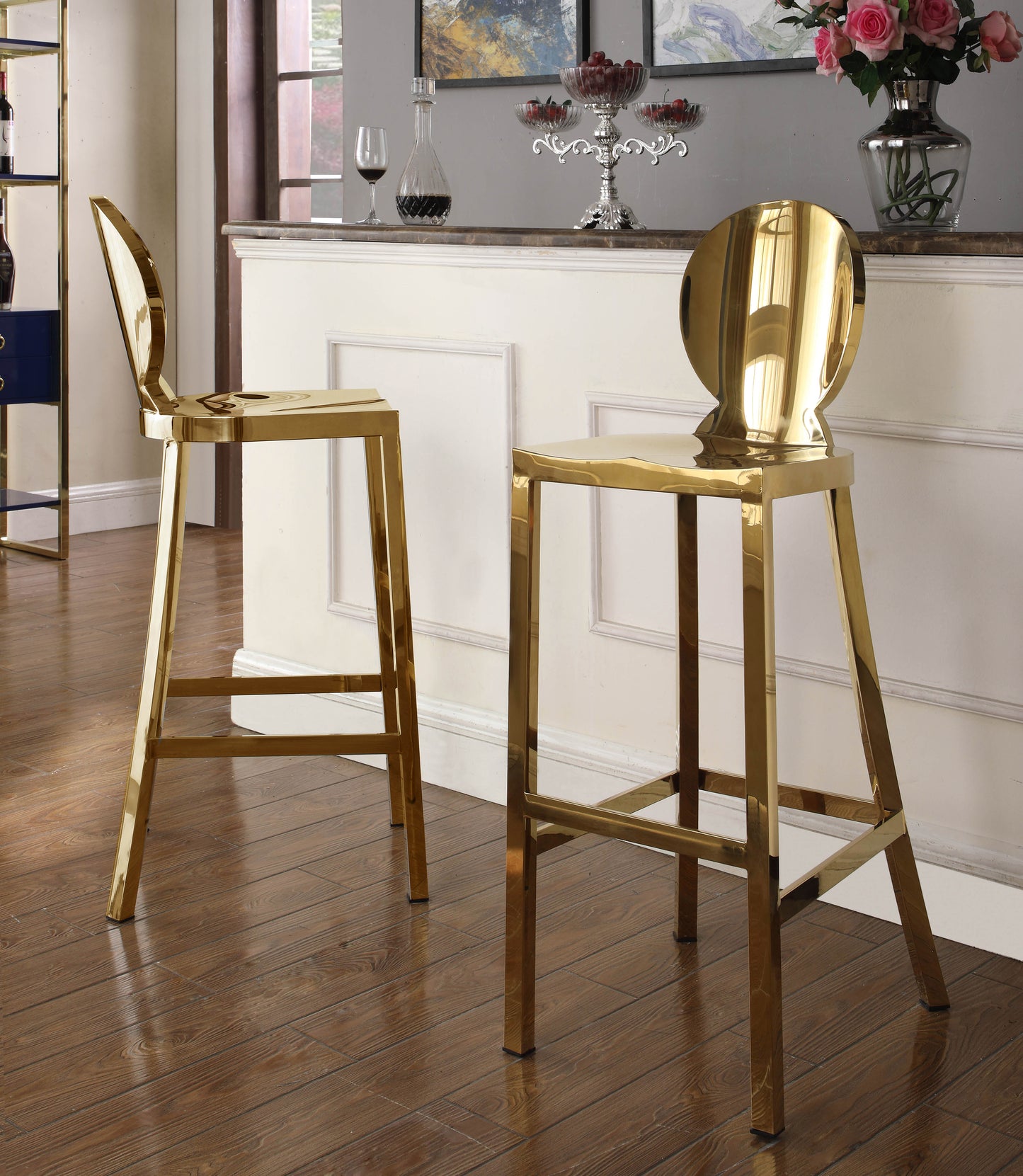 ritz gold stainless steel stool