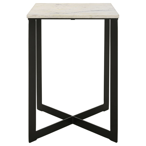 Cadee 3-piece Marble Top Coffee and End Table Set White