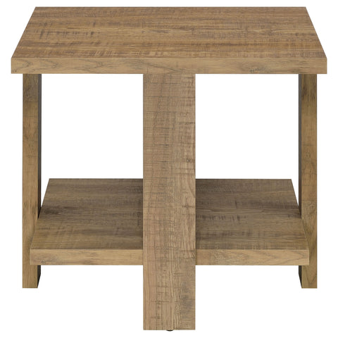 Bergenia Square Engineered Wood End Table Mango BrownMango
