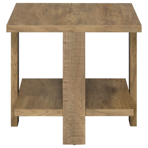 Bergenia Square Engineered Wood End Table Mango BrownMango