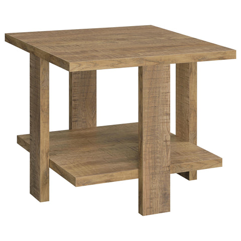 Lerma 2-piece Round Coffee and End Table Set Mango Brown